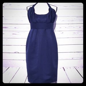 Badgley Mischka navy cocktail dress