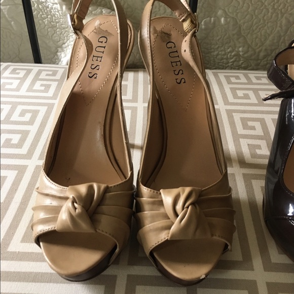 Barely Worn - Guess Nude Heels - Picture 1 of 4