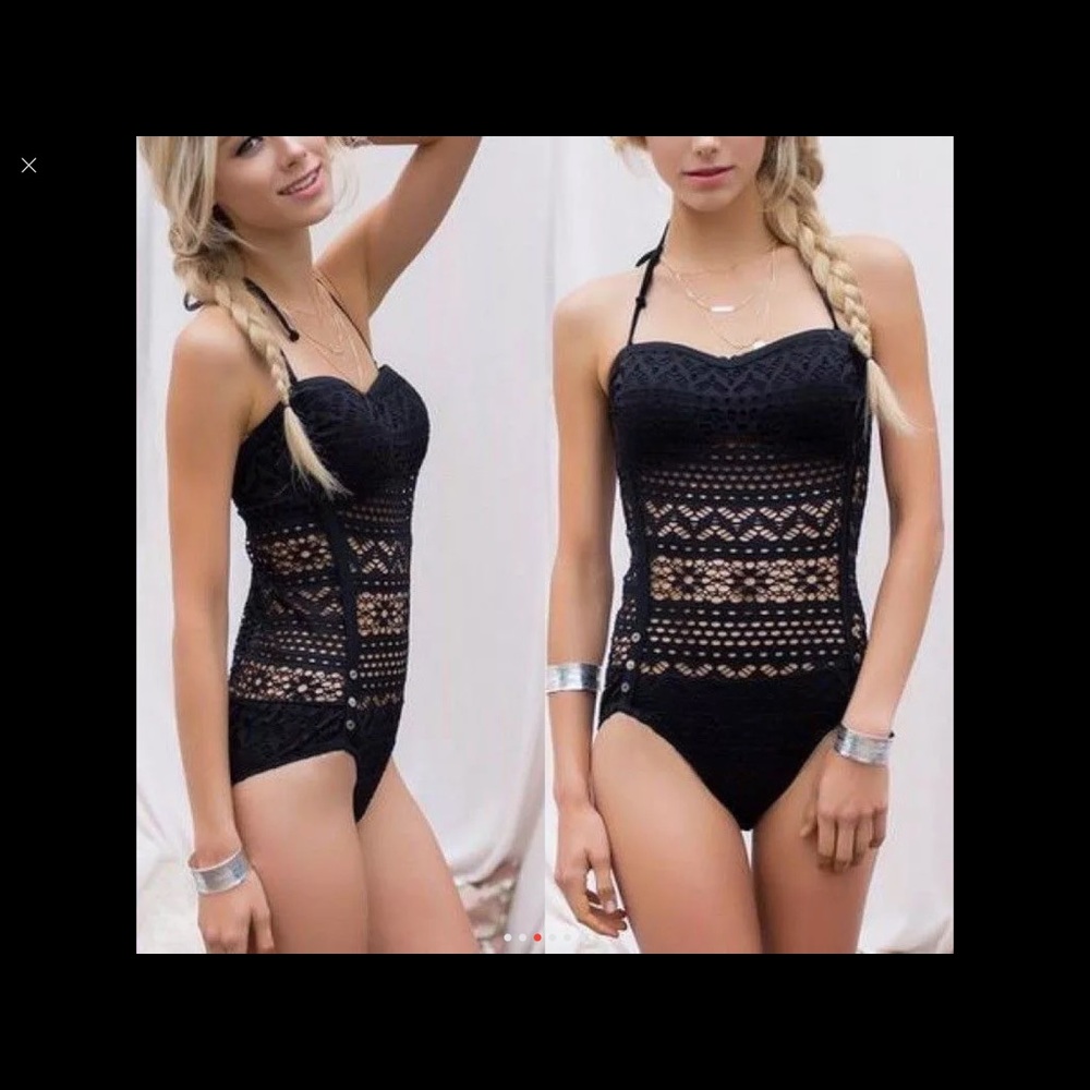 🦋PLUS size one piece lace swimsuit🦋14/16 - Picture 3 of 6