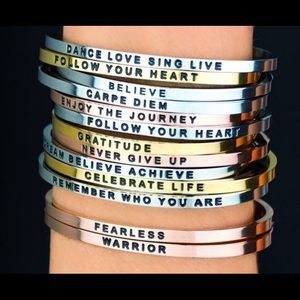 Follow your heart Mantra Band Rose Gold