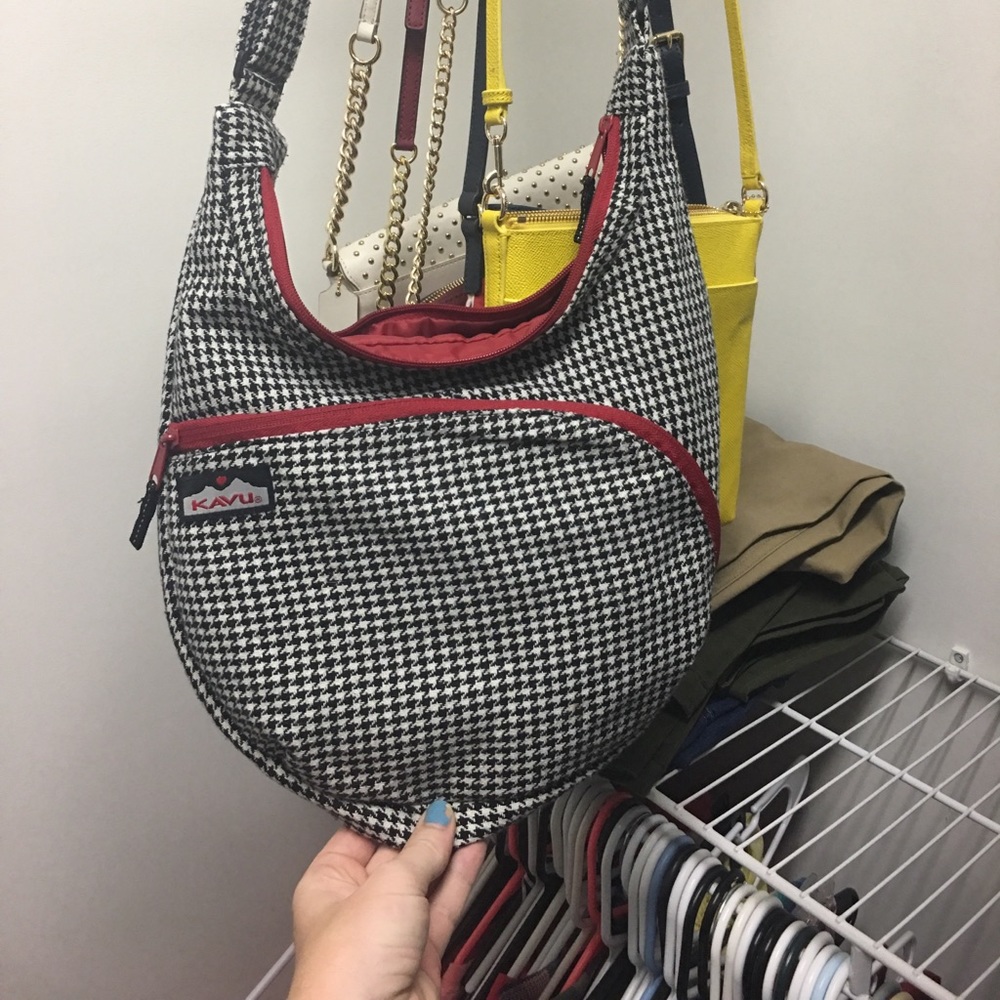 KAVU limited edition houndstooth satchel