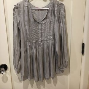 Calypso long sleeve silk blouse