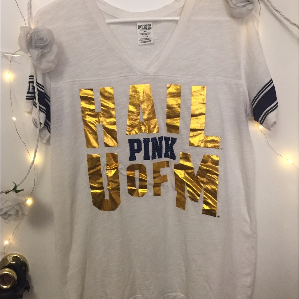 Vs pink u of m vneck