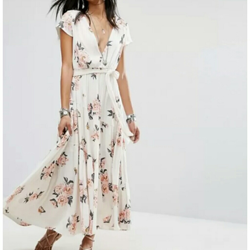 !SOLD!FREE PEOPLE ALL I GOT PRINTED MAXI DRESS - Picture 1 of 8