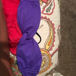 purple bathing suit strapless top