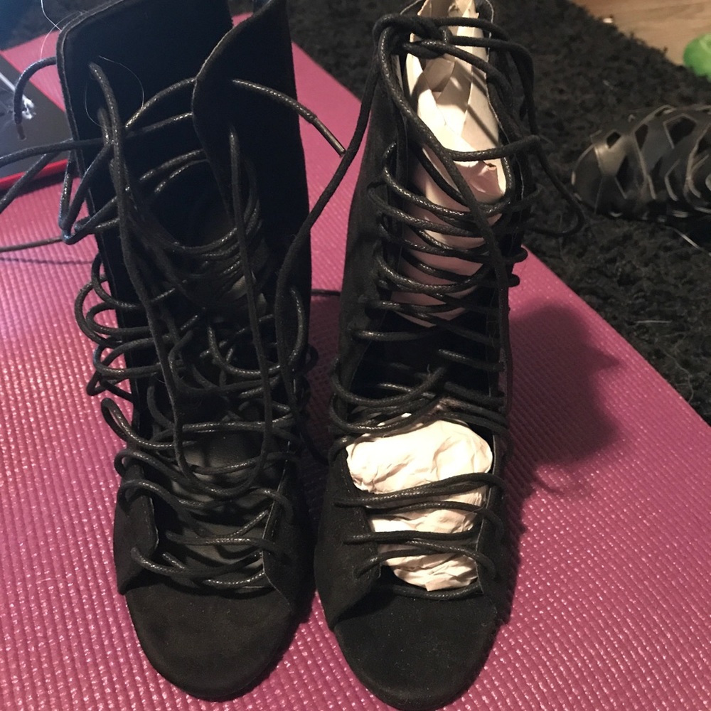 Lace up booties brand new