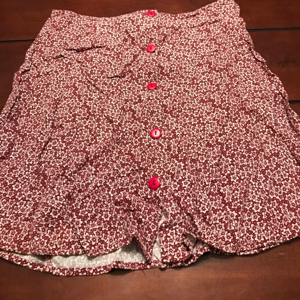 Floral a line mini skirt