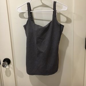 Lululemon striped top with built in bra