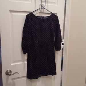 Dress with tiny white polka dots