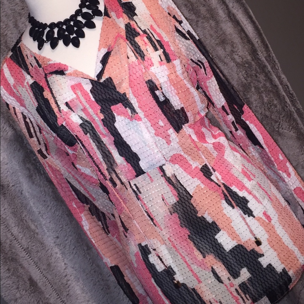 NWT Beautiful Color Block Blouse