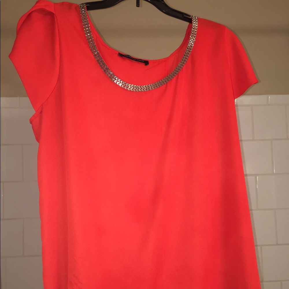 Fashion To Figure Orange Blouse. $8