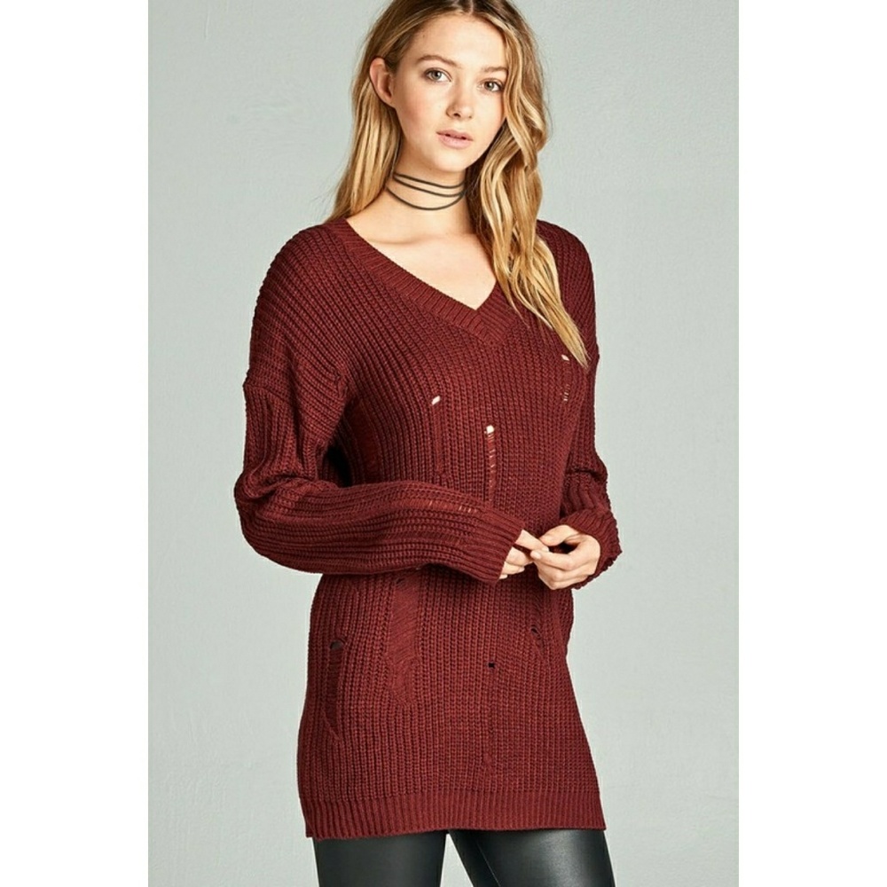 V neck sweater