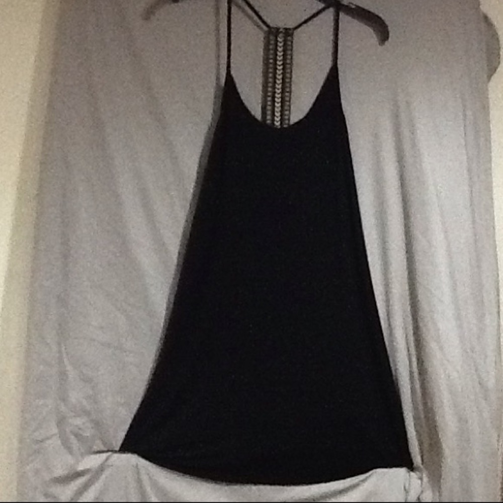 Black t-strap sun dress