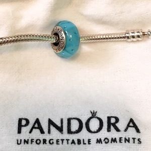 Turquoise Looking Glass Pandora Charm