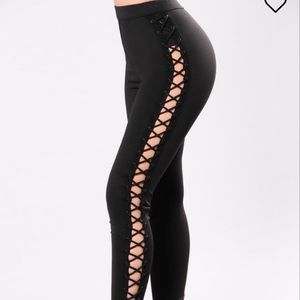 Sound of Silence Lace Up Pants