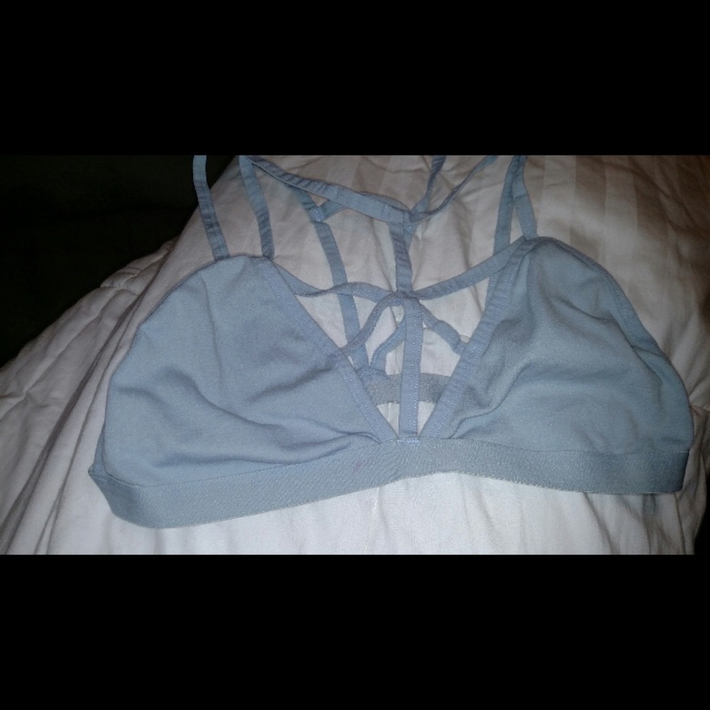 Caged Sky Blue Bralette New Never worn
