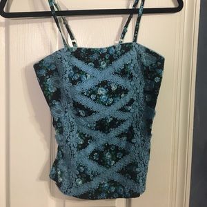 Corset Style Floral Top
