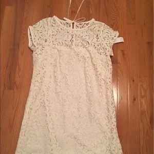 LOFT Shift Eyelet Dress