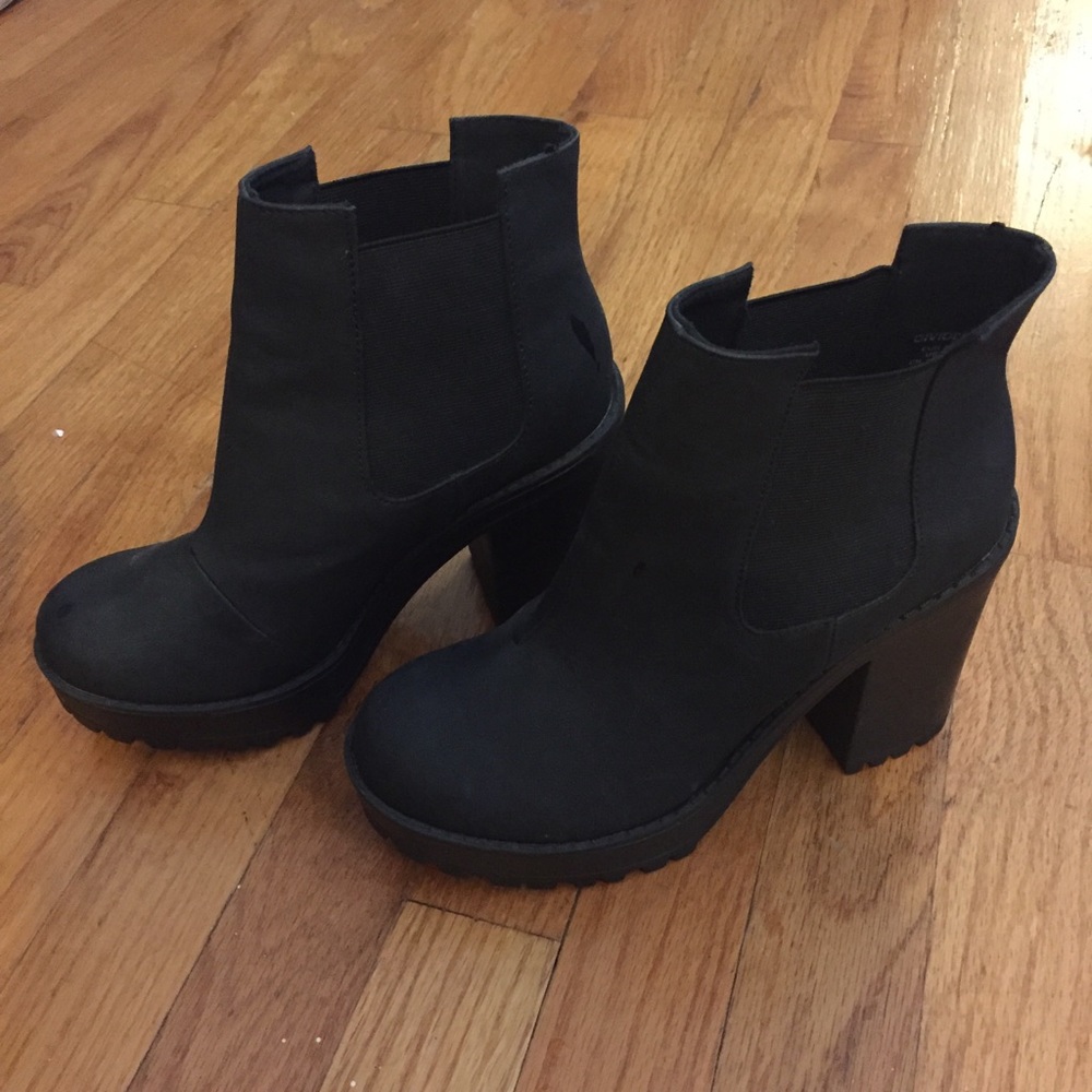 Platform Heeled Booties
