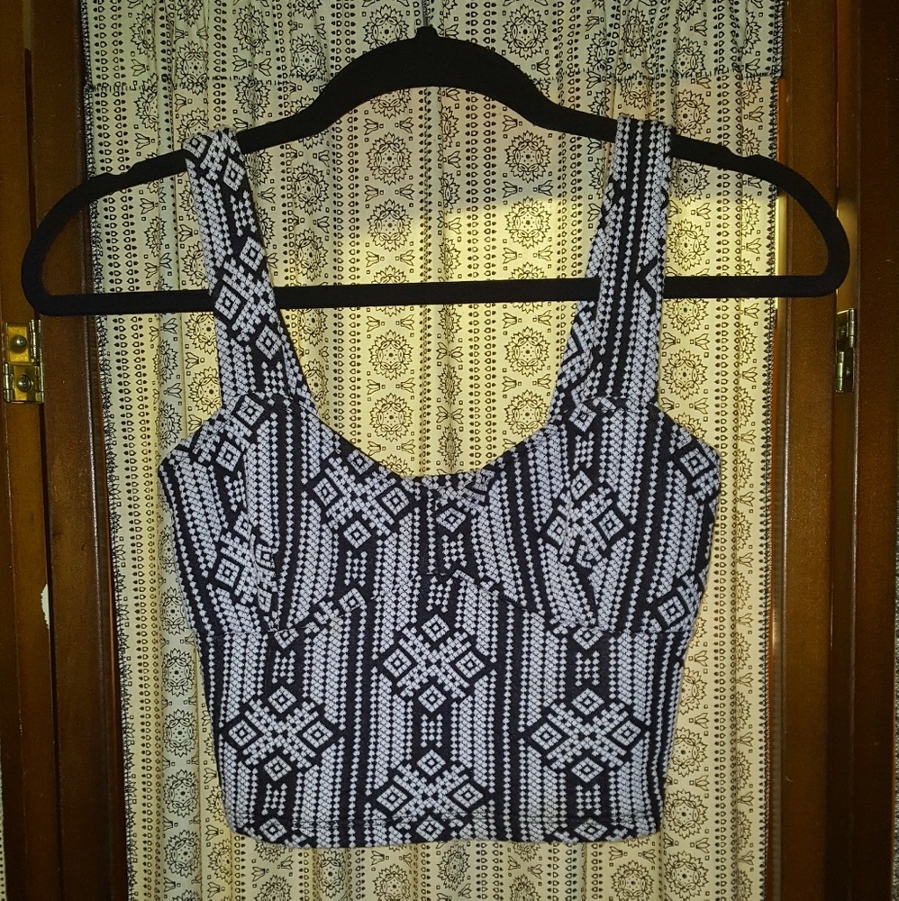 Geometric Crop Top- Ginger G. -Tribal-