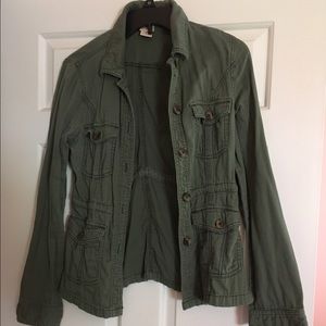 Pea green cargo jacket