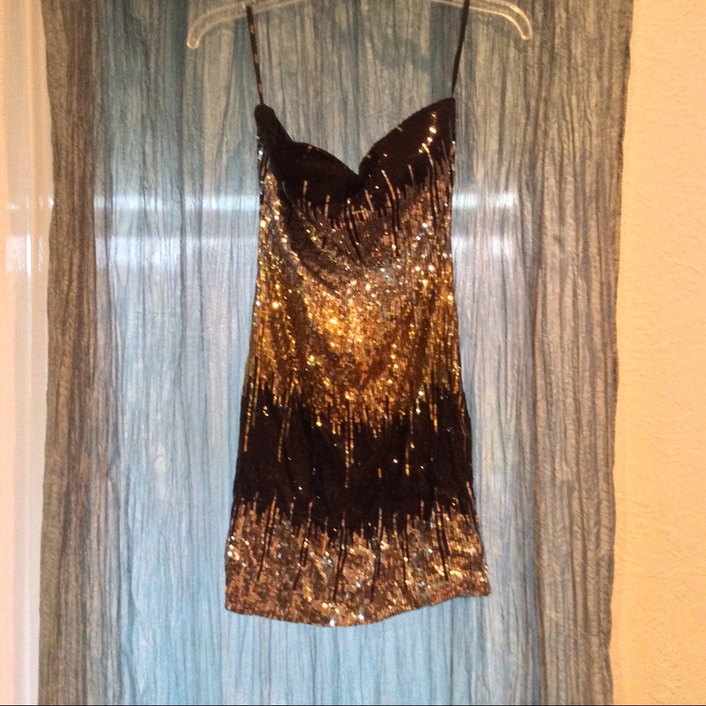 Beaded strapless dress