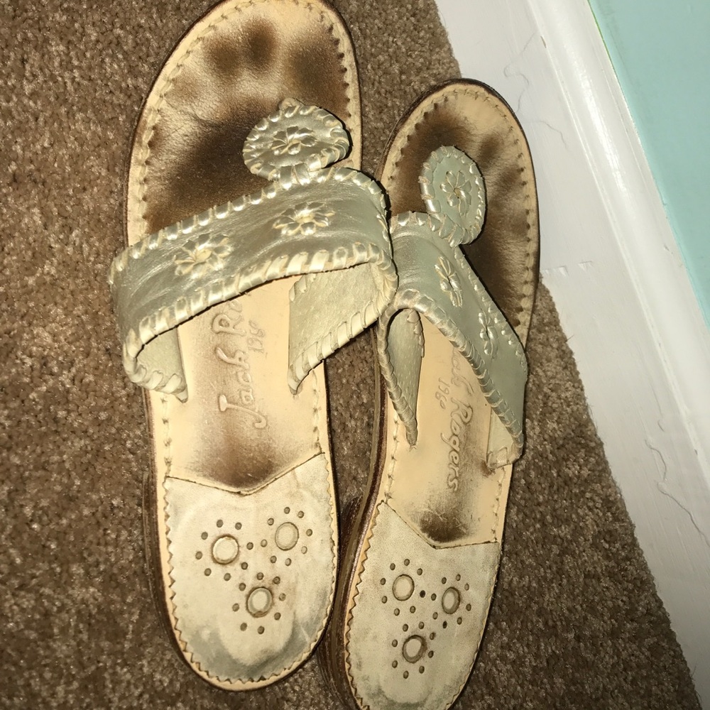 Jack rogers platinum sandals