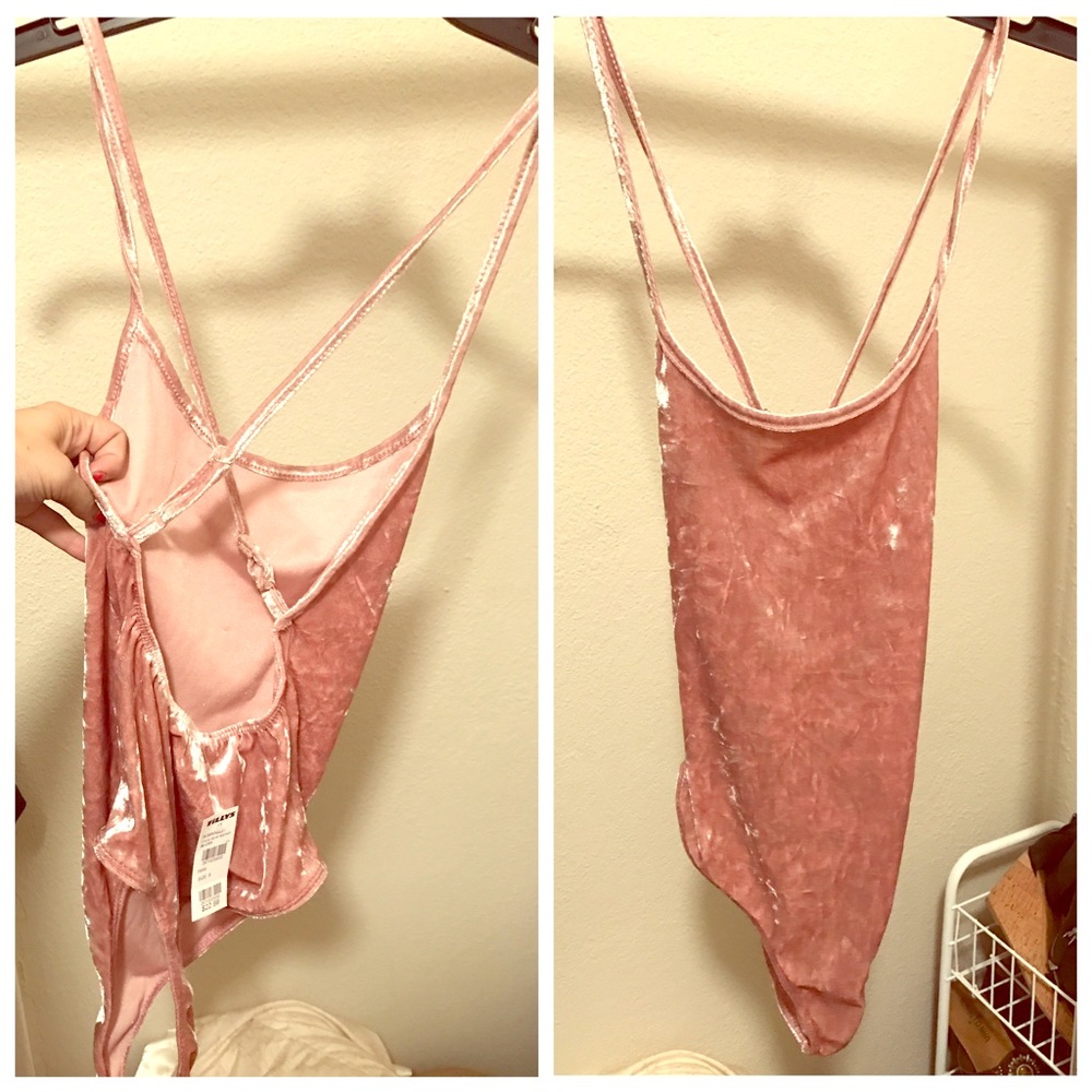 Tillys Satin Pink Bodysuit