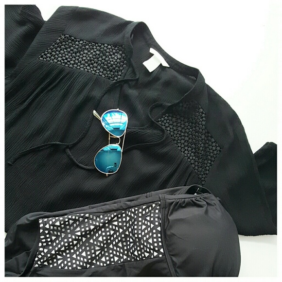 H&M Eyelet Gauzy Dress SIZE 8 - Picture 2 of 6