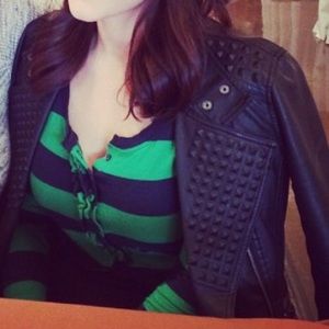 Rock and Republic Leather Jacket with Faux Studs