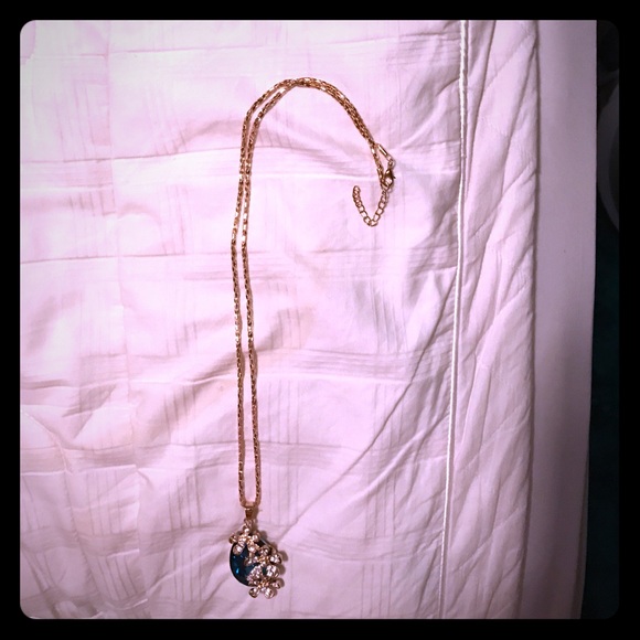 BETSY JOHNSON BIG BLUE PENDANT NECKLACE 💧💎💙 - Picture 4 of 4