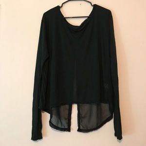 Brandy Melville Black Sheer Sweater Long Sleeve