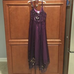 Monsoon girls dark purple dress w/sequins