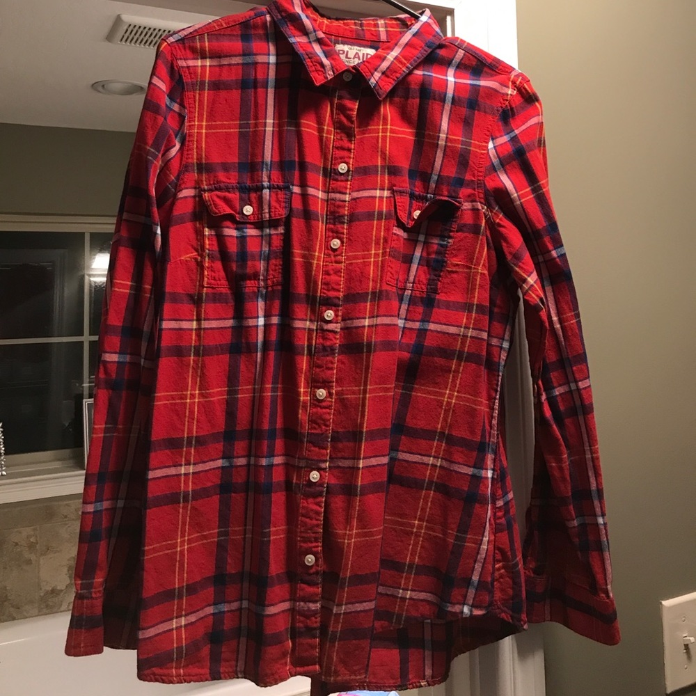 Old Navy plaid button down