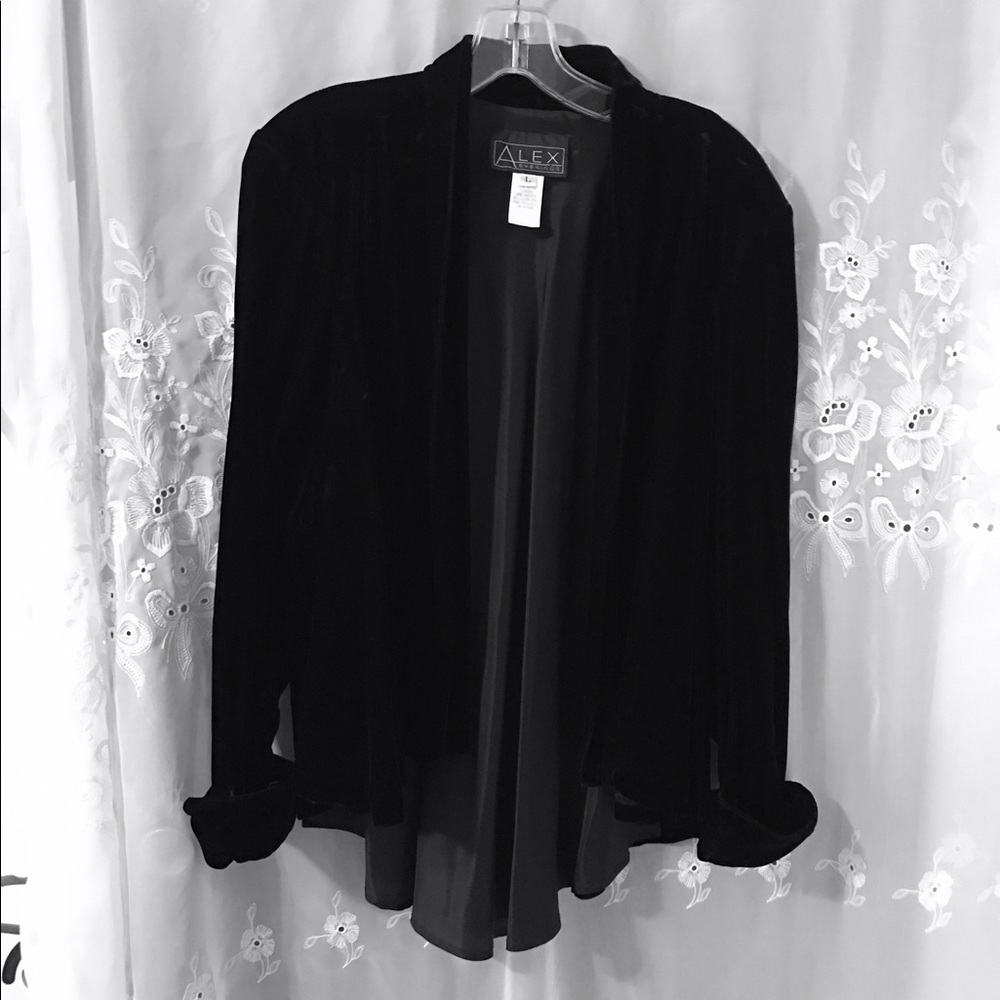New Black Velveteen Alex Jacket