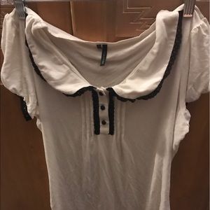 Profession faux button up top