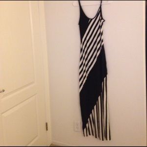 NWOT..Black and Cream Maxi Dress