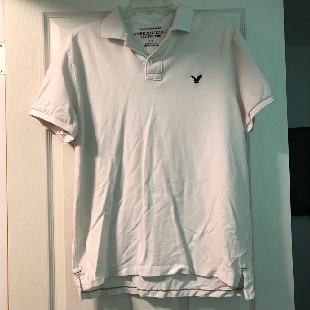 American Eagle Outfitters Men's white polo Size L