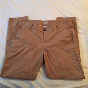 J Crew tan chino capris