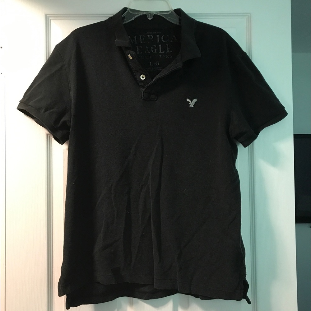 American Eagle Outfitters Men's black polo size L