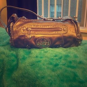 Kathy VanZeeland gold handbag