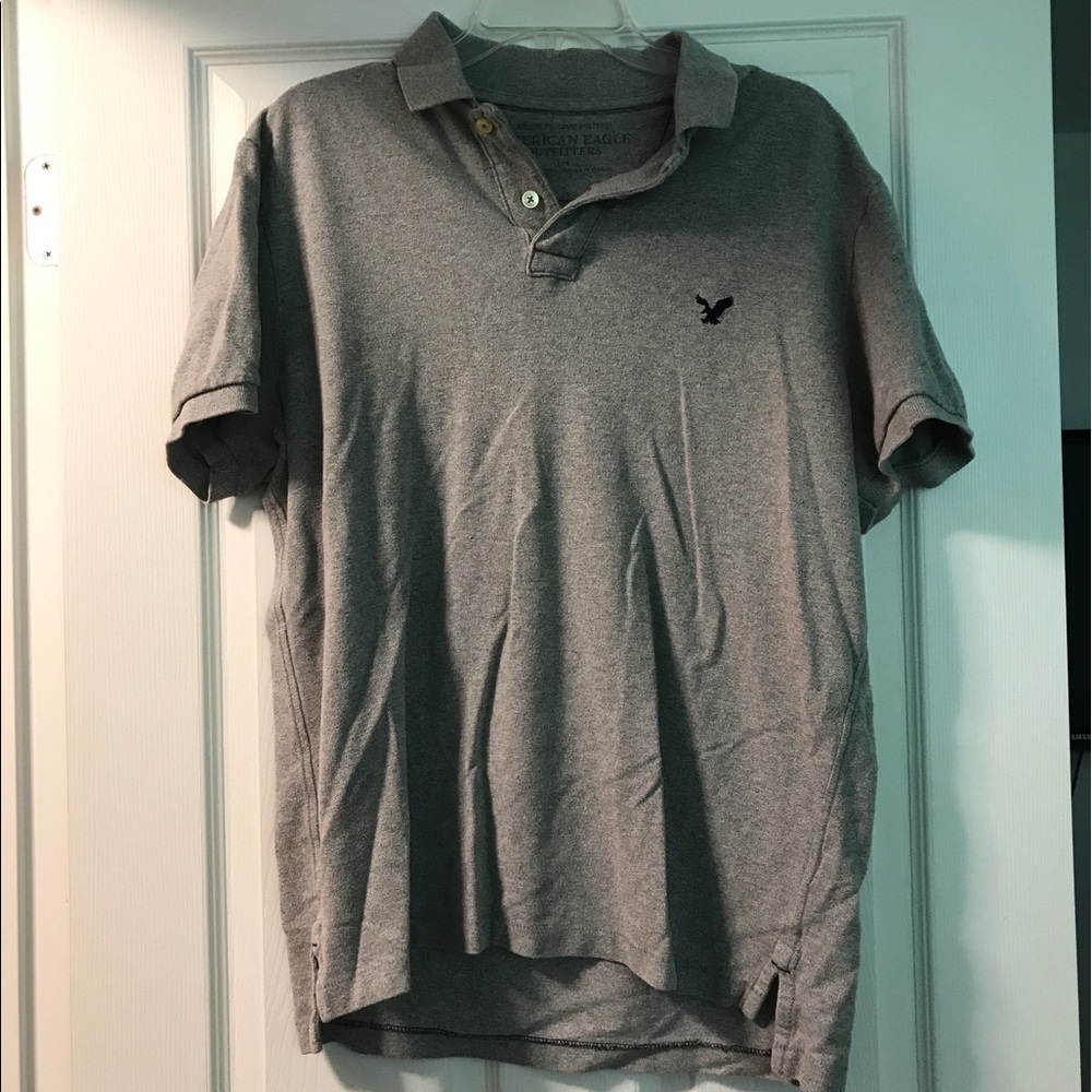 Gray American Eagle Outfitters Men's polo size L.
