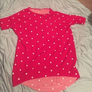 Red Irma. LuLaRoe. Polka Dot. XS