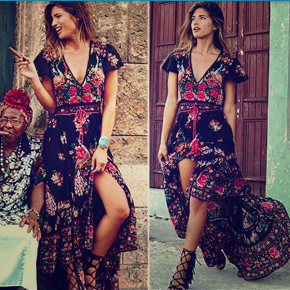 Elegant cocktail beach dress