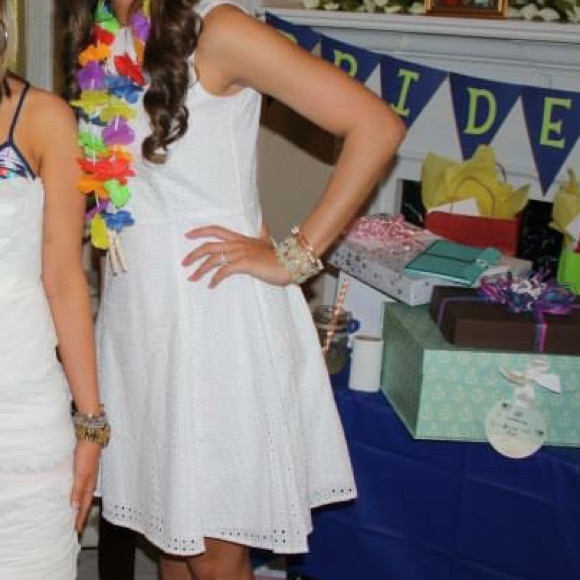 classy white eyelet cotton sundress - Picture 2 of 5