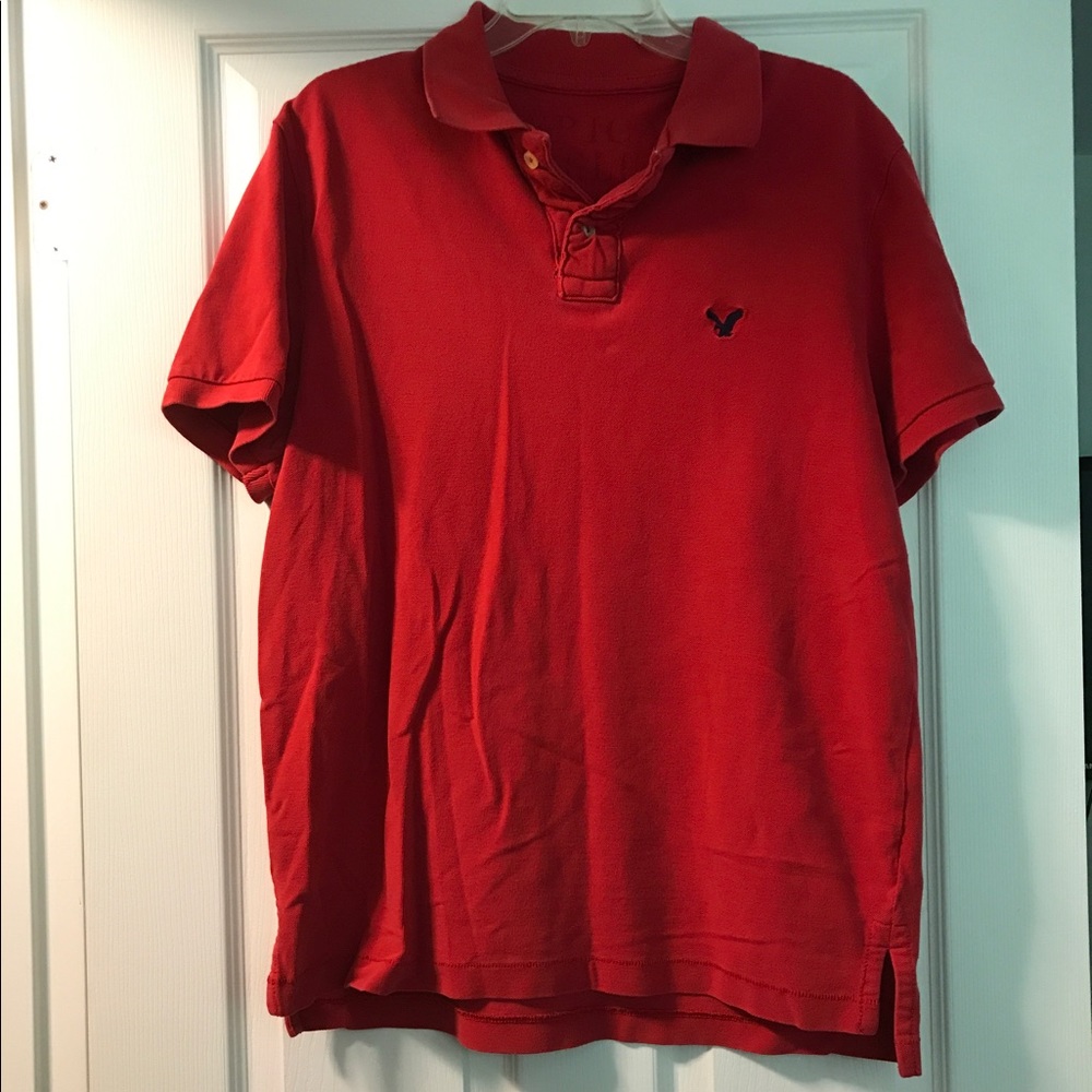 Red American Eagle Outfitters Men's polo size L