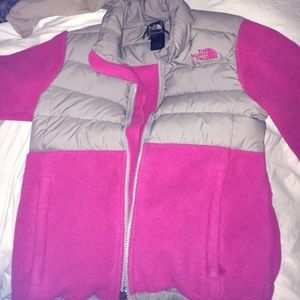 The North Face Pink cotton puffer Jacket 550