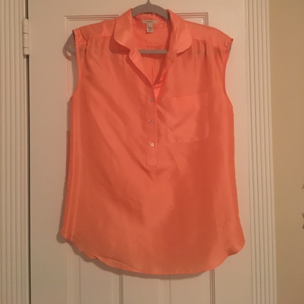 100% silk J crew top