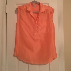 100% silk J crew top