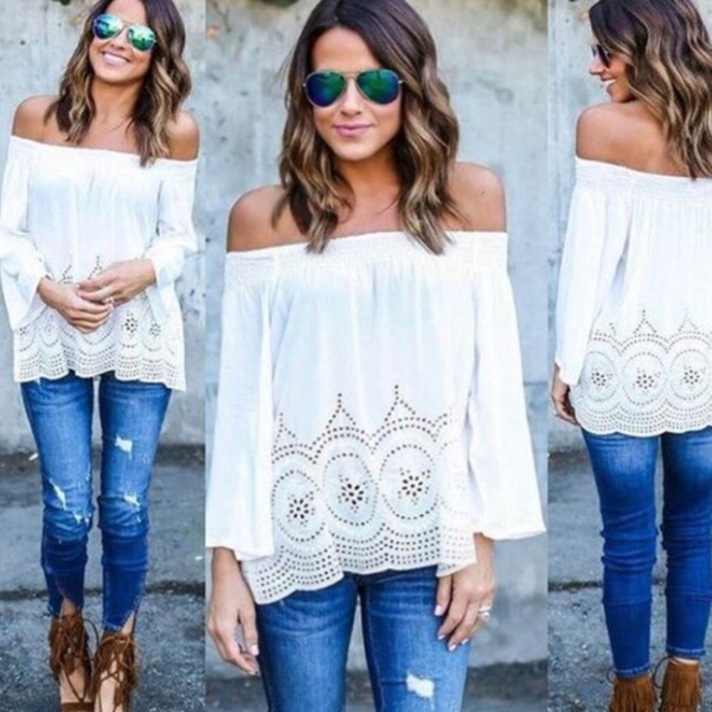 Off the shoulder blouse